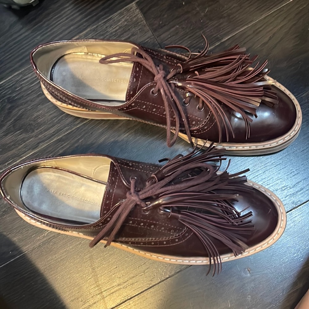 ZARA fringe work shoes